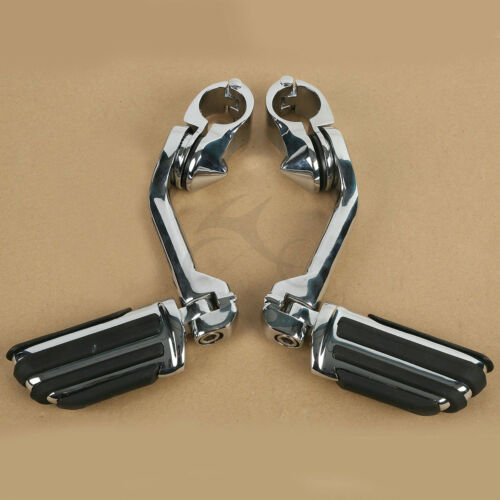 Long Highway Foot Pegs Fit For Harley Electra Road King Street Glide 1-1/4" Bars