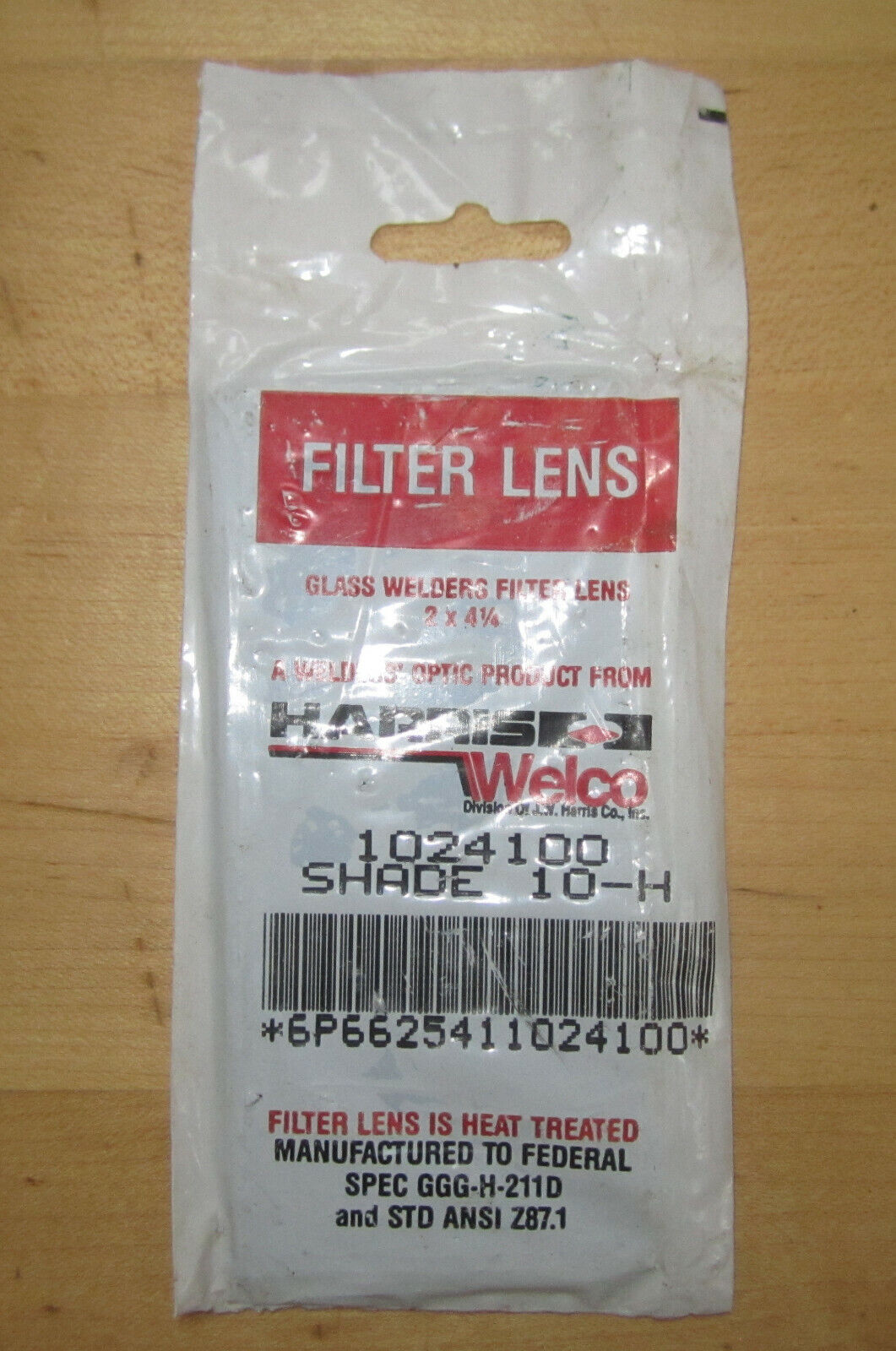 Harris 2" X 4.25" Glass Welders Optic Filter Plate Lens Shade 10-h #1024100. New