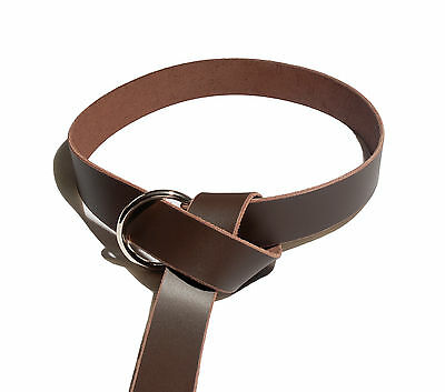 Medieval Ring Belt From Quality Leather With Steel Ring