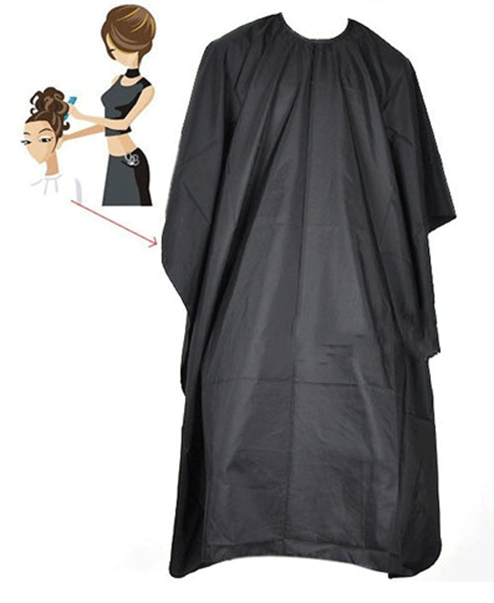Hair Cutting Cape Pro Salon Hairdressing Hairdresser Gown Barber Solid Black