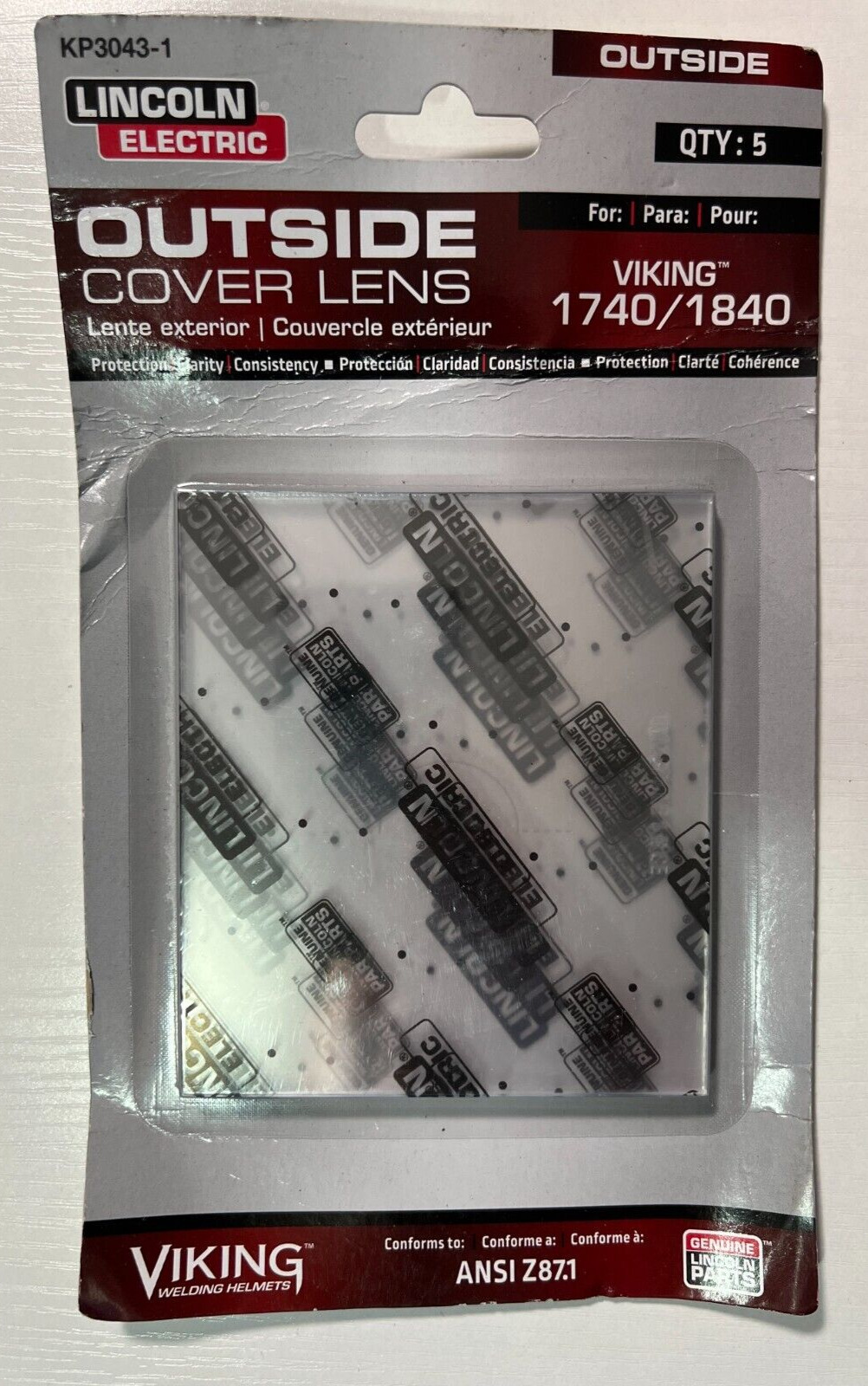 Lincoln Electric - Kp3043-1 - Viking 1740/1840 Outside Cover Lens - New