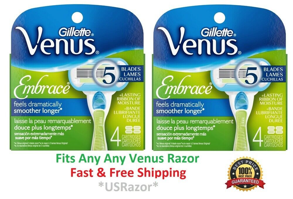 8 Gillette Venus Embrace Razor Blades Refills Cartridges Fit Olay Swirl Shaver 4