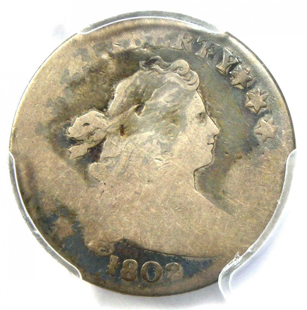1802 Draped Bust Dime 10c Jr-2 - Certified Pcgs Ag Details - Rare Date Coin!
