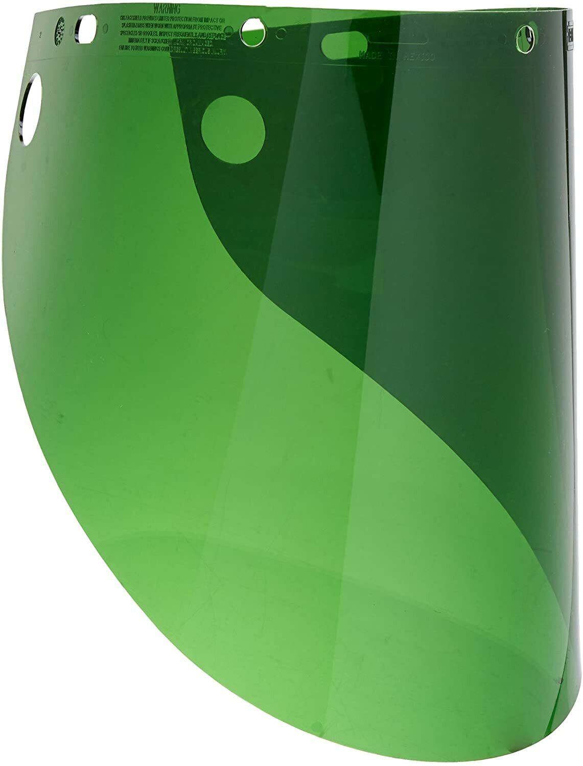 Extended View Faceshield Window, Dark Green, 9 3/4" X 19", Replacement Lens