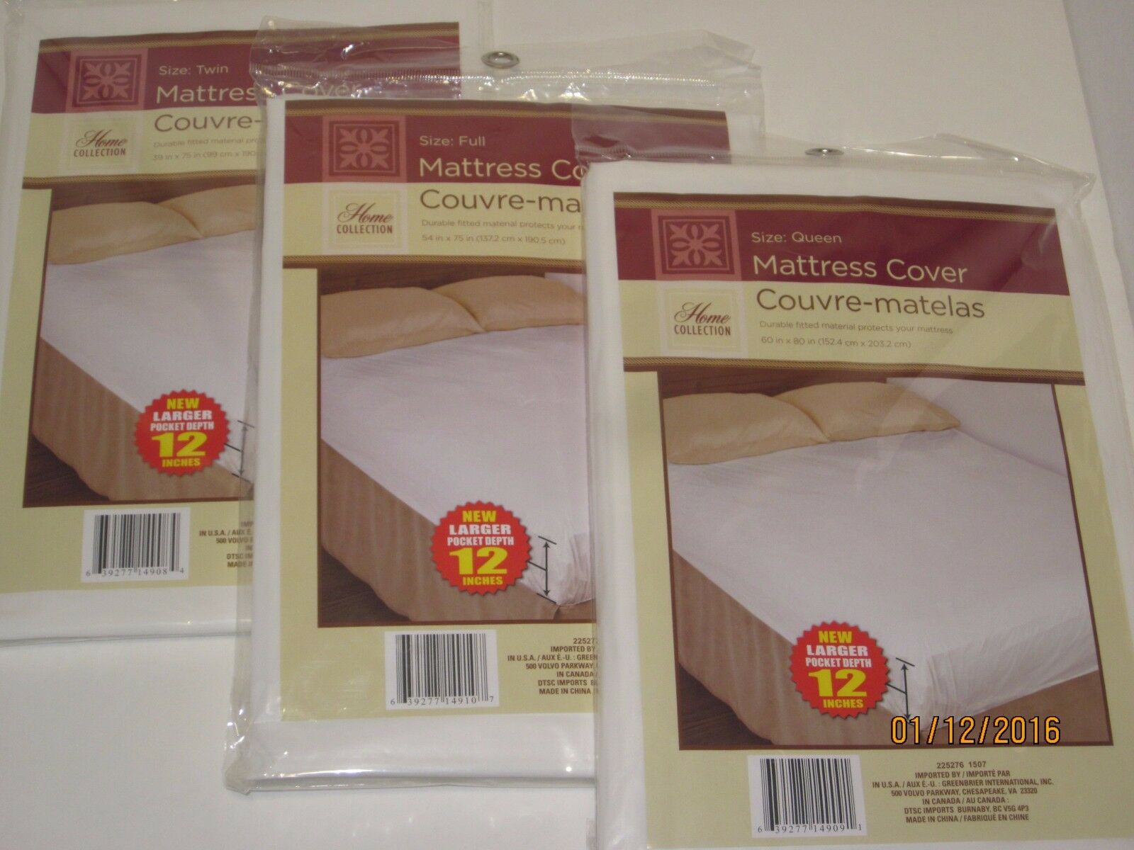 Fitted Plastic Mattress Protector - Lightweight Cover, Bed Wetting Protection