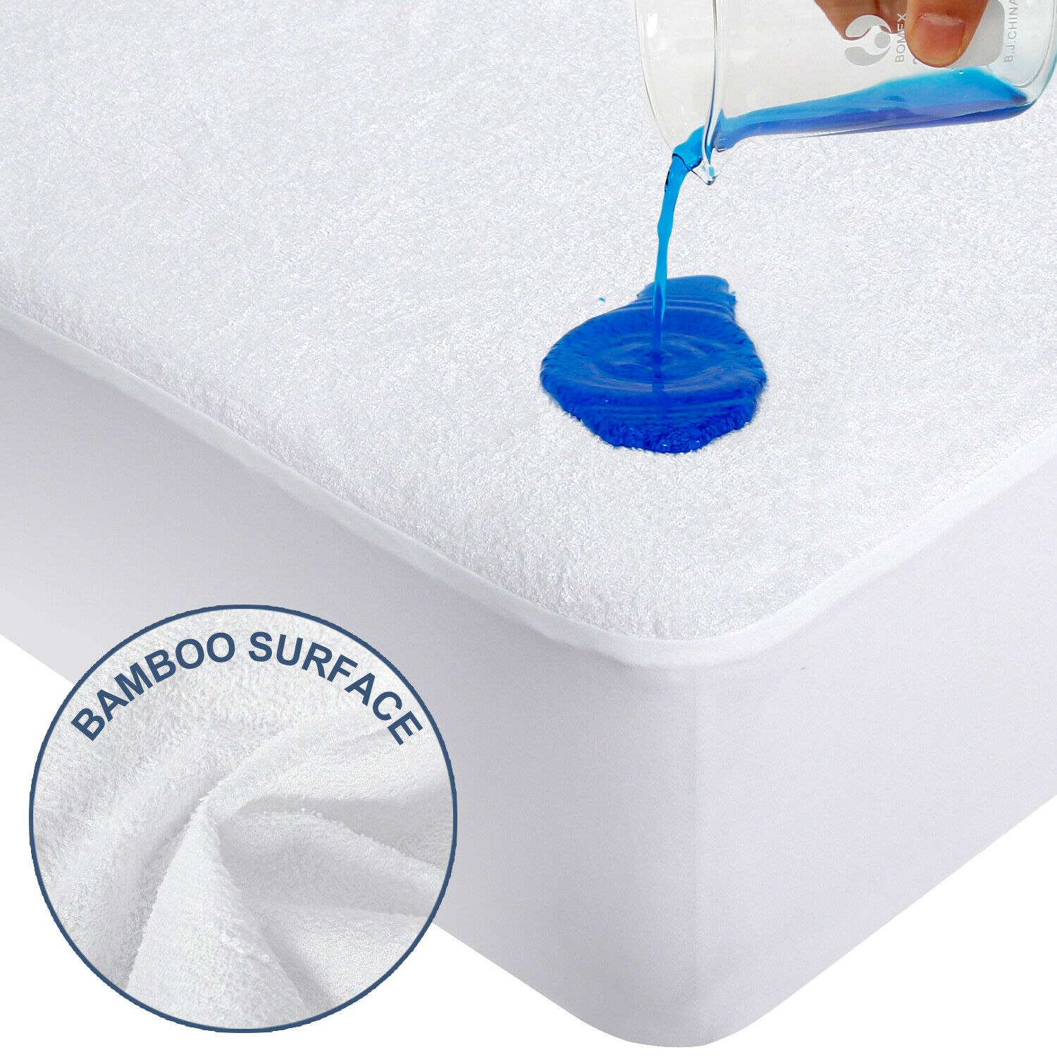 Bamboo Terry Waterproof Mattress Protector Soft Mattress Cover Pad All Sizes